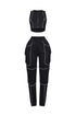 Gaga Piping Detail Zip-Up Top & Pants SET